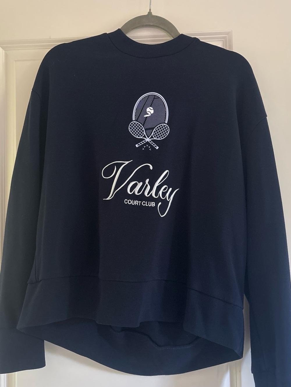 Varley Navy Crewneck Sweatshirt with Court Club Logo